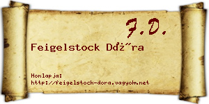 Feigelstock Dóra névjegykártya